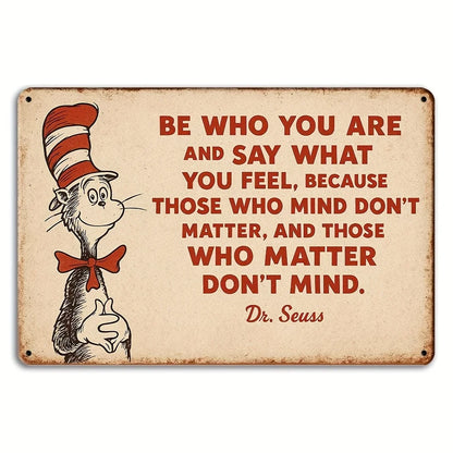 Dr. Seuss inspirational quote canvas wall art — close-up detail view
