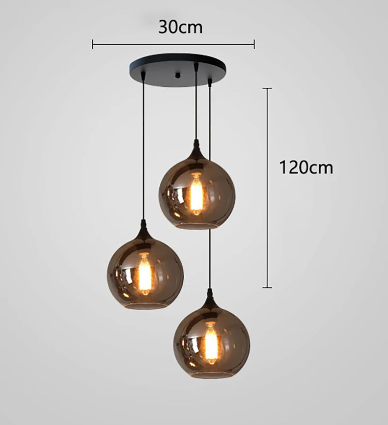 Glass Ring Multi Head Chandelier