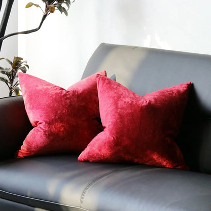 Solid Fabric Throw Pillow Cover