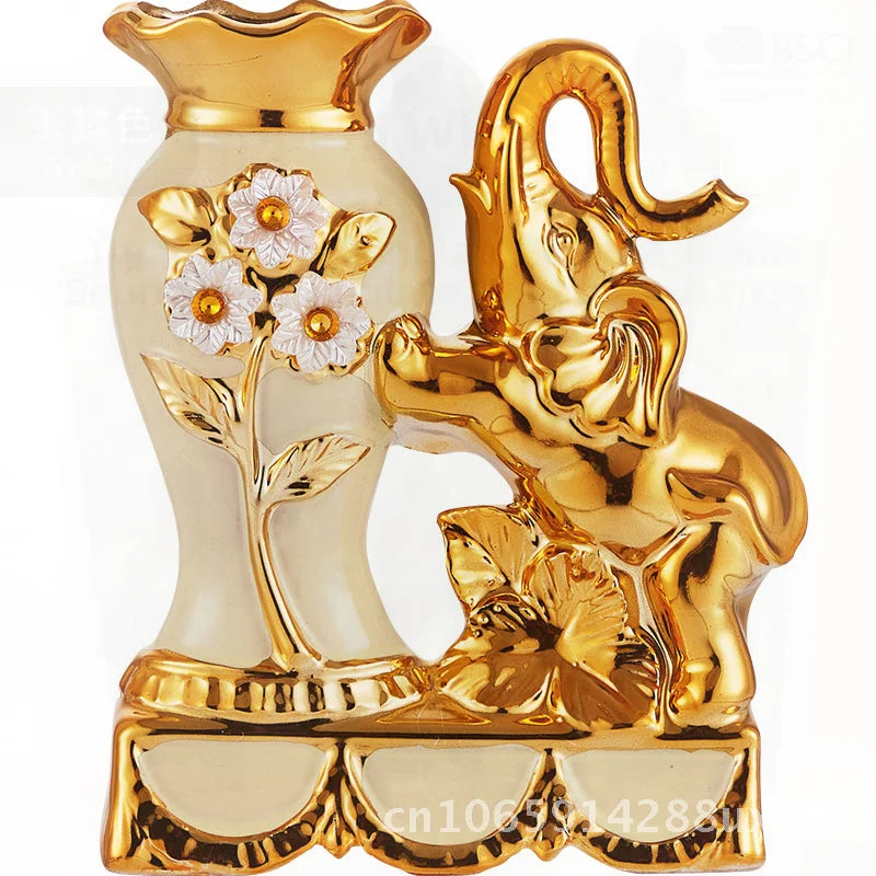 Swan pair ceramic art vase modern minimalist living room décor