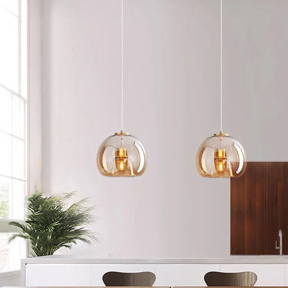 Iron Glass LED Pendant Light