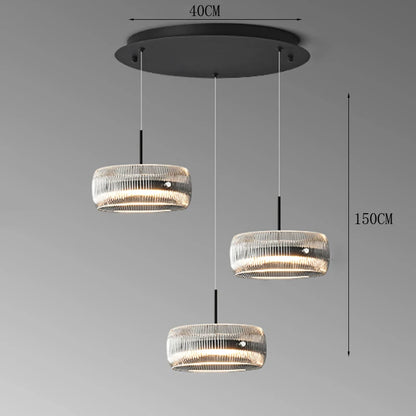 Glass Stone Linear Chandelier
