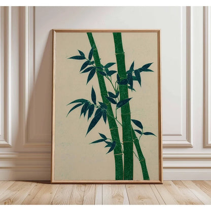 Japanese Botanical Tree Illustration Canvas Wall Art