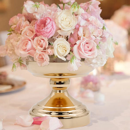 Gold metal wedding vase Style 2 large 15x19x43cm for ceremony floral decor