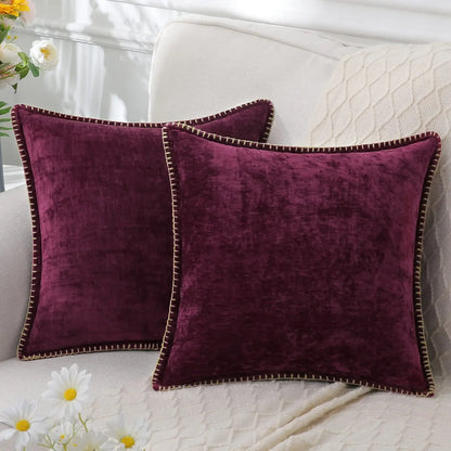 Solid Chenille Throw Pillow Cover — styling detail
