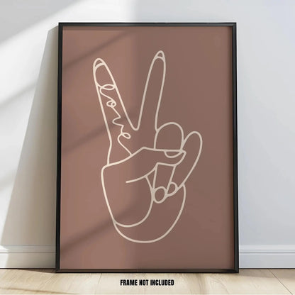 Retro Rock Hand Graphic Canvas Wall Art