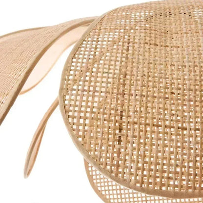 Woven Rattan Petal Chandelier