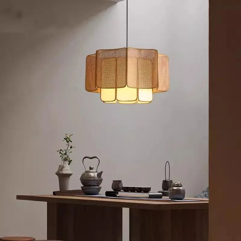 Wicker Globe Pendant Light