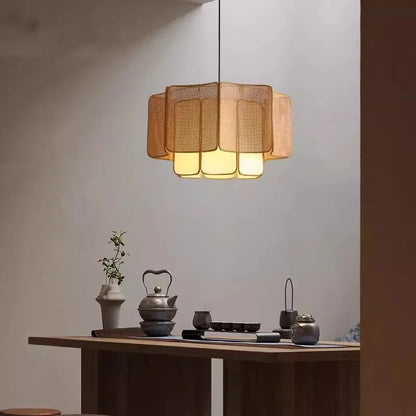 Wicker Globe Pendant Light