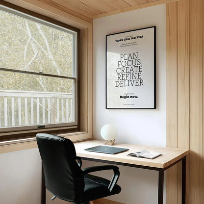 Minimalist Motivational Discipline Quote Canvas Wall Art