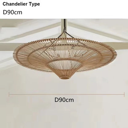 Rattan Dome Pendant Light