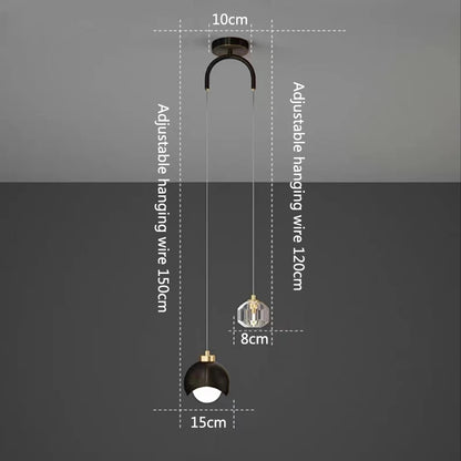 Crystal Bedside Pendant Light
