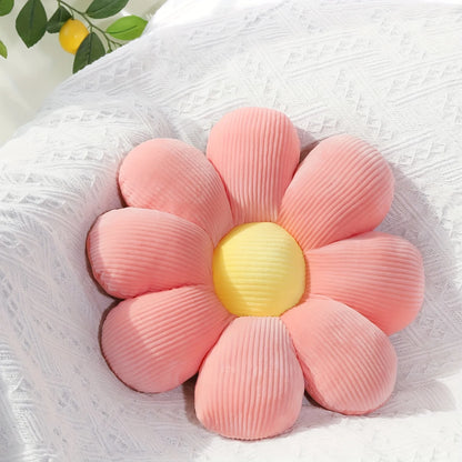 Sunflower Plush Decorative Pillow — styling detail