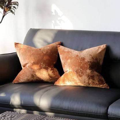 Solid Fabric Throw Pillow Cover — styling detail
