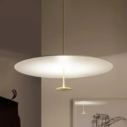 Gold Black Disc Pendant Light