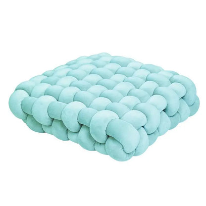 Hand-Woven Knot Throw Pillow