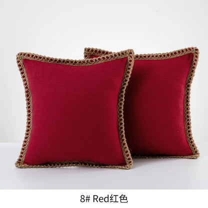 Burlap Linen Farmhouse Pillow Cover