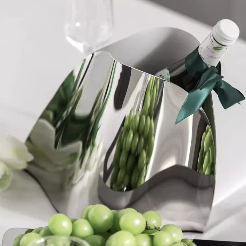 Luxury stainless steel ice bucket vase bar party restaurant