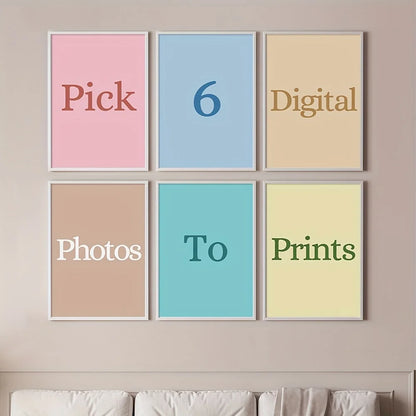 Custom 6-Piece Personalised Canvas Wall Art Set