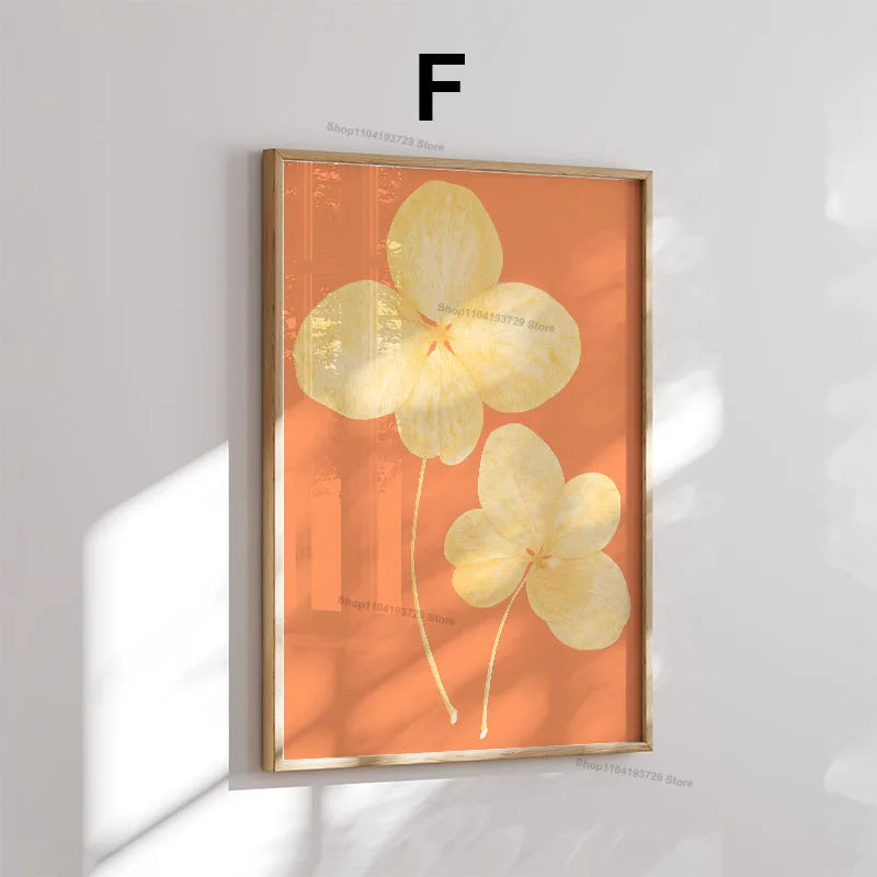 Fashion Girl Abstract Dog Flower Canvas Wall Art