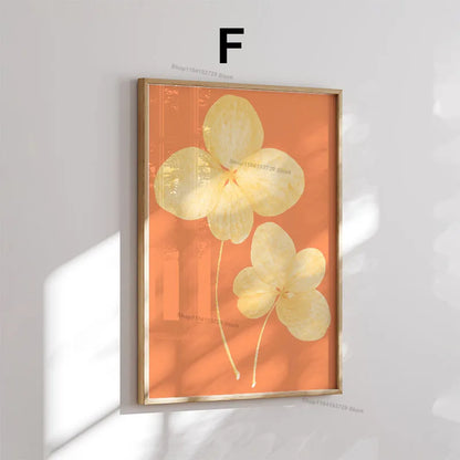 Fashion Girl Abstract Dog Flower Canvas Wall Art