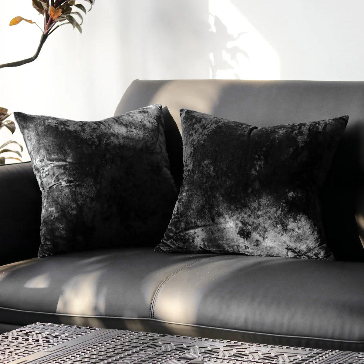 Solid Fabric Throw Pillow Cover