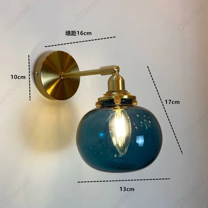 Creative E27 Glass Wall Sconce