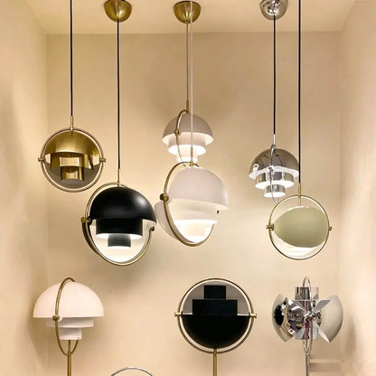 Gold finish single head chandelier with E27 LED bulb included