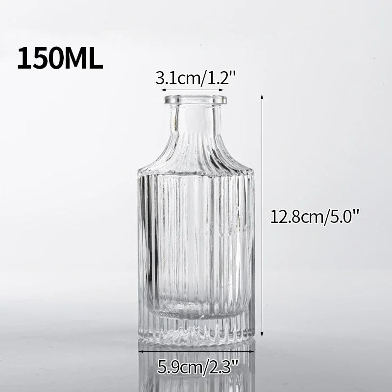Minimalist Clear Glass Flower Vase