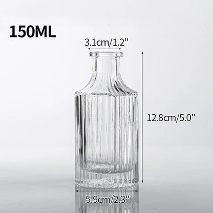 Minimalist Clear Glass Flower Vase