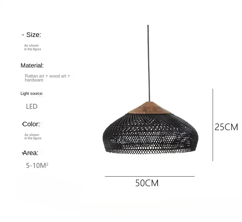Wabi Sabi Rattan Pendant