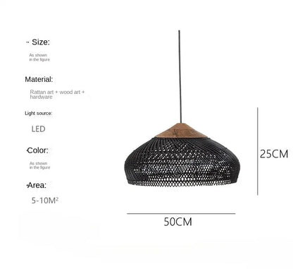 Wabi Sabi Rattan Pendant
