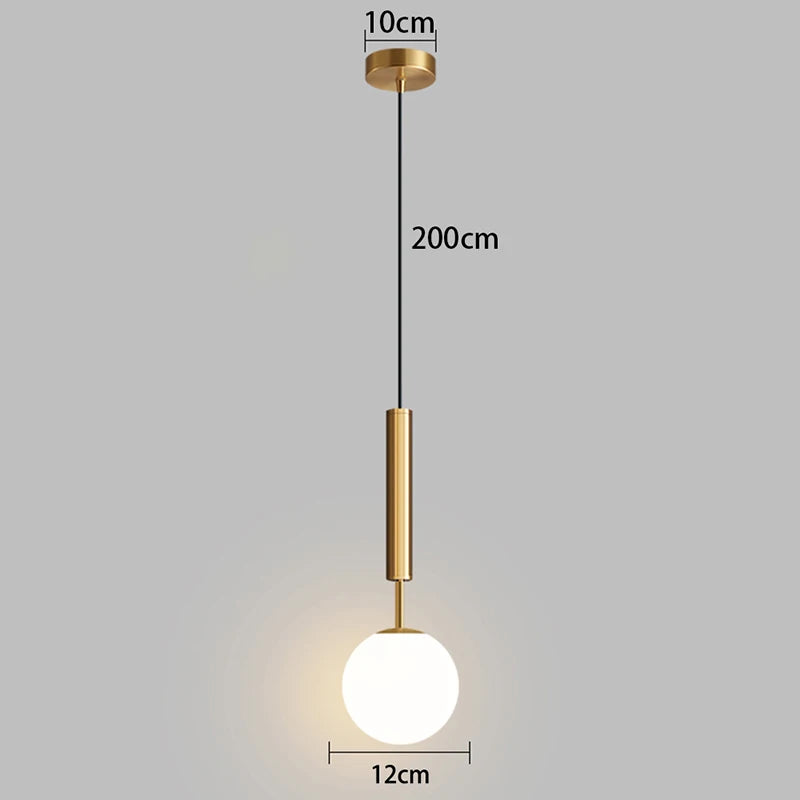 Alloy Bedside Pendant Light