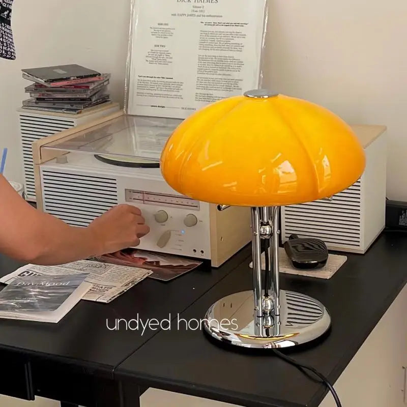 Nordic pumpkin lamp customized three-colour mode switched on view