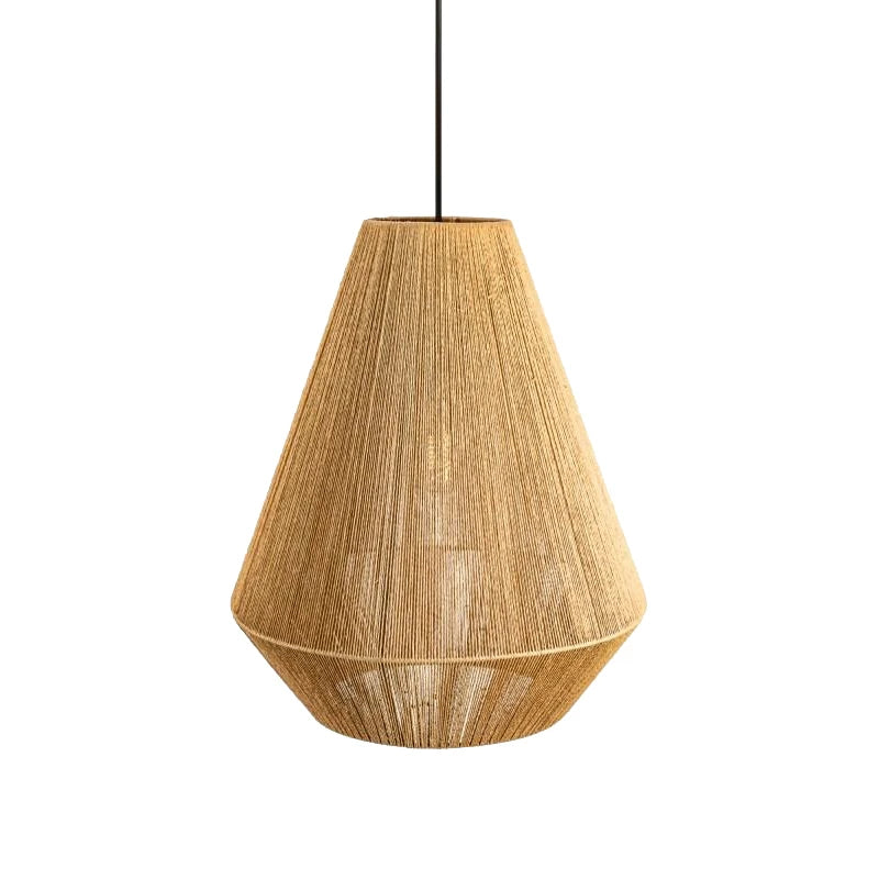 Japanese style rattan chandelier with E27 socket, bulb not included