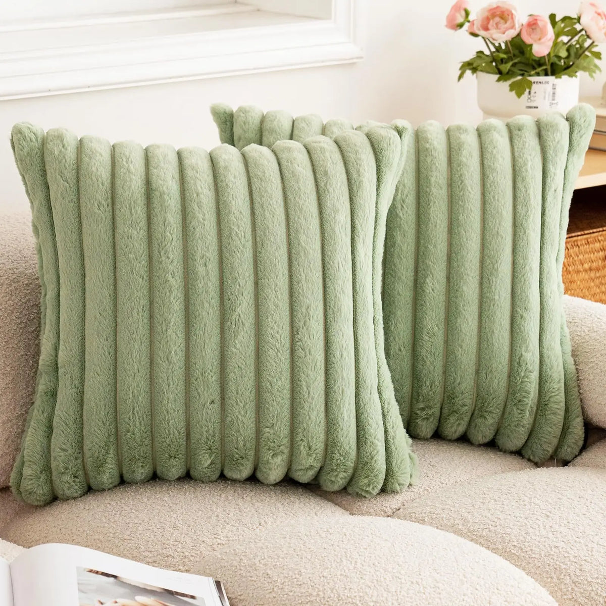 Woven Stripe Throw Pillow Cover