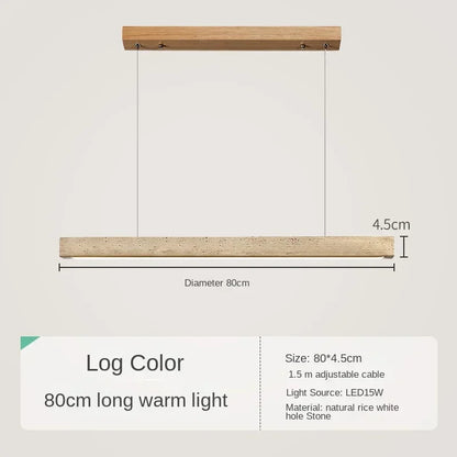 Travertine Linear Pendant Light