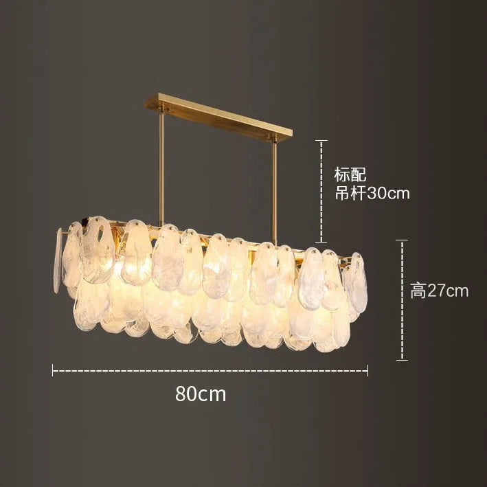 Lantern chandelier at 27.6 in across with eight E14 LED sockets