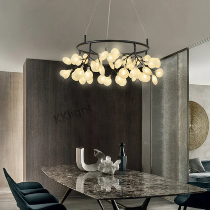 Gold firefly chandelier with 81 heads and 3000K warm white light
