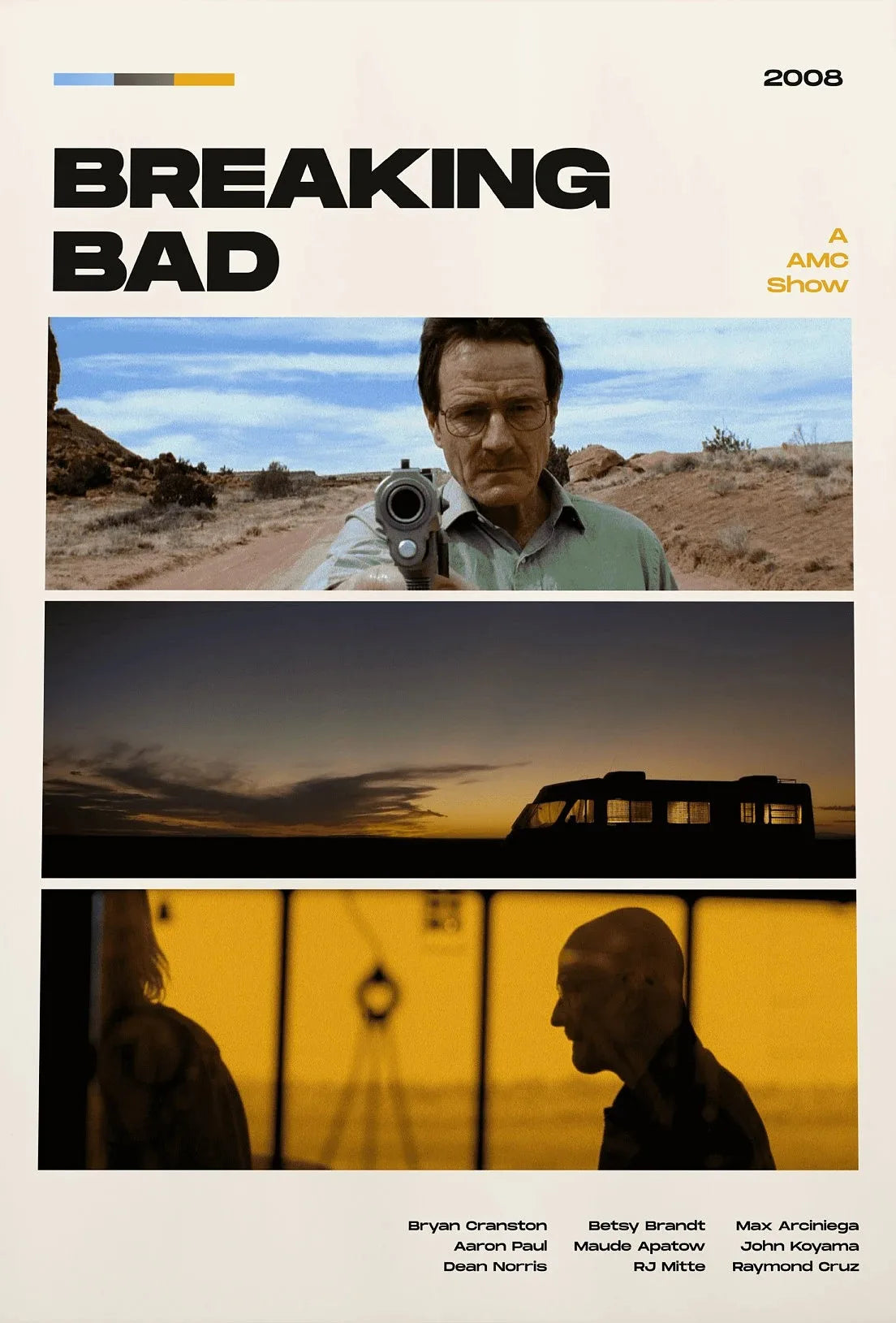 Breaking Bad Retro Midcentury Canvas Wall Art Poster