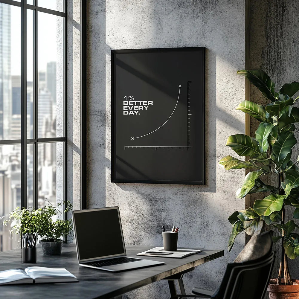 Minimalist Motivational Discipline Quote Canvas Wall Art