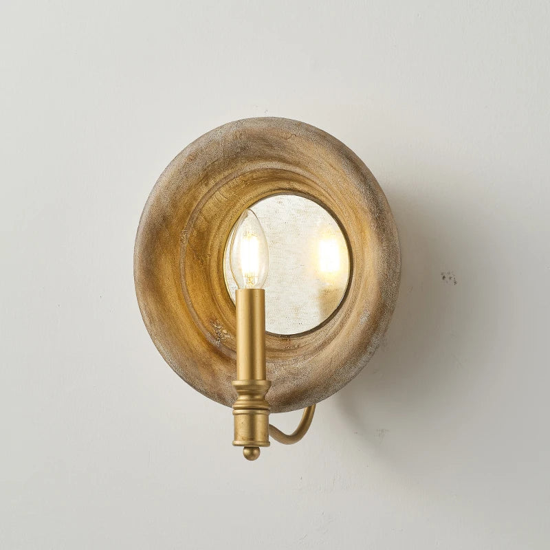 bathroom wall sconce, front view on white background