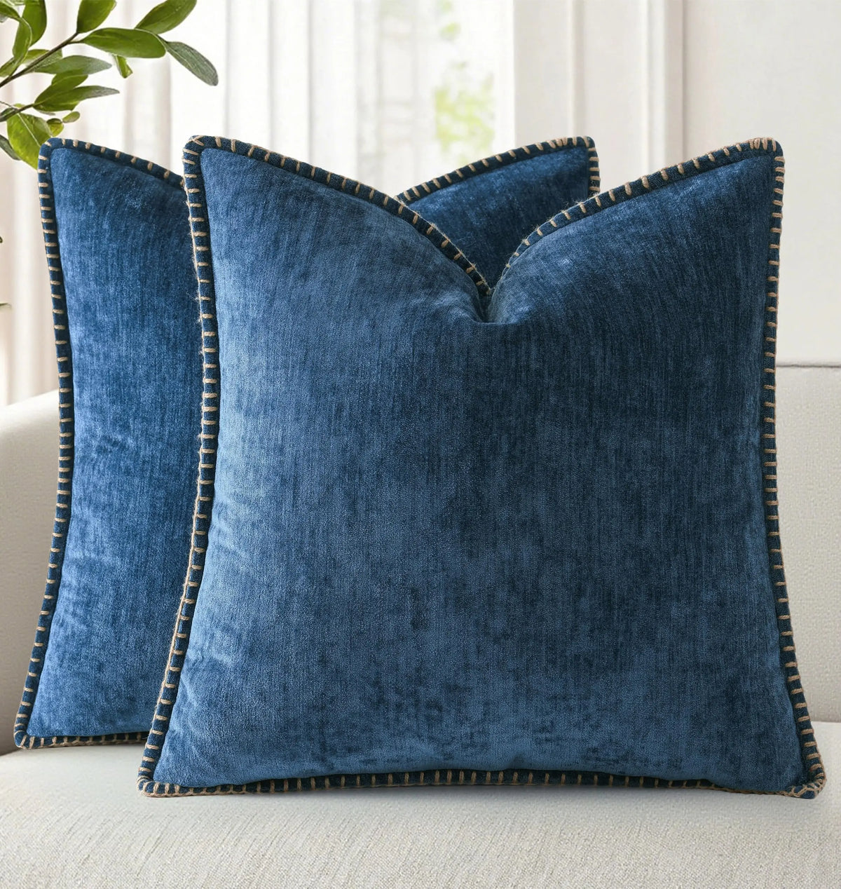 Farmhouse Chenille Throw Pillow Cover — styling detail