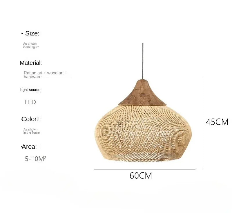 Wabi Sabi Rattan Pendant