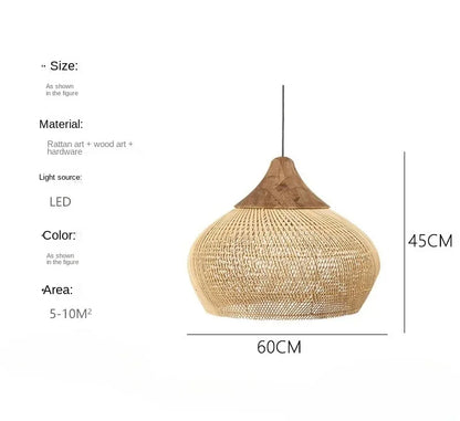 Wabi Sabi Rattan Pendant
