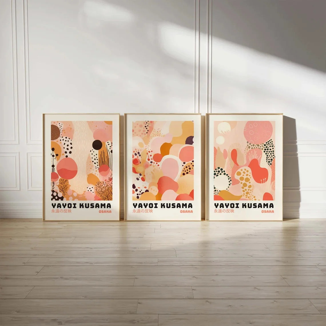 Yayoi Kusama Floral 3-Piece Canvas Wall Art Set