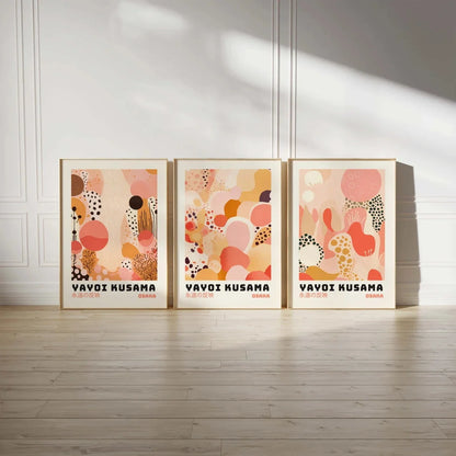 Yayoi Kusama Floral 3-Piece Canvas Wall Art Set