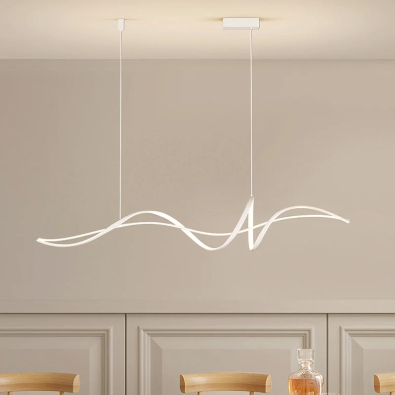 Linear bar chandelier at 55.1 in length with a 59.1 in cord drop