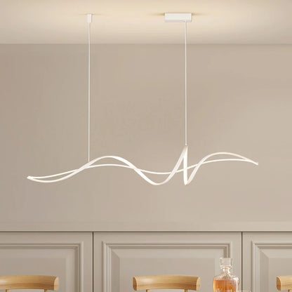 Linear bar chandelier at 55.1 in length with a 59.1 in cord drop