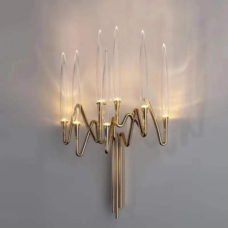 Crystal chandelier with cold 6000K light and a touch on off switch